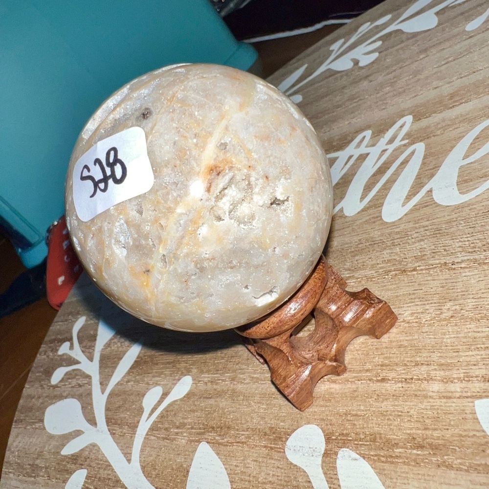 Large Sphalerite Crystal Sphere With Druzy